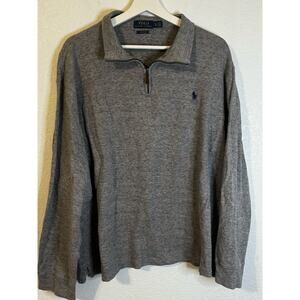 Polo Ralph Lauren Men's Pull Over 1/4 Zip‎ Sweater Gray XL
